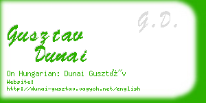 gusztav dunai business card